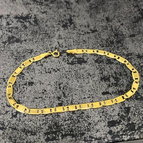 14k gouden armband plat schakel nieuw, Sieraden, Tassen en Uiterlijk, Armbanden, Nieuw, Goud, Ophalen of Verzenden