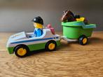 Playmobil 123 junior auto met paarden trailer 70181, Ophalen of Verzenden, Zo goed als nieuw, Complete set