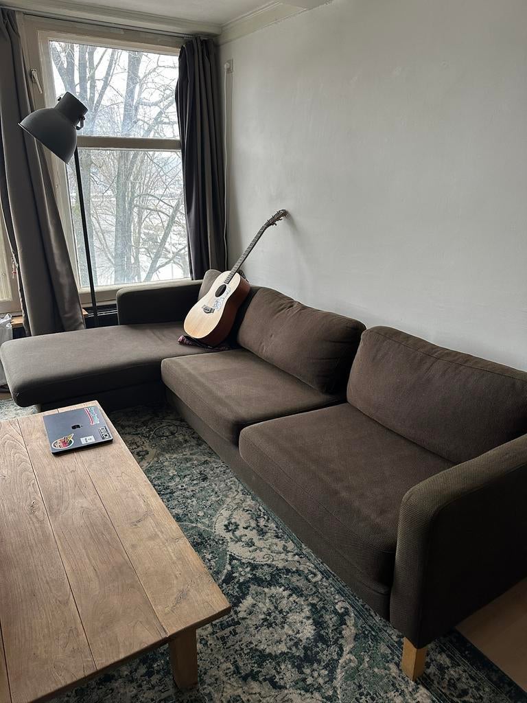 IKEA KARLSTAD 3-Seat Sofa with Chaise (Discontinued Model), Ophalen, Zo goed als nieuw