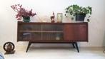 leuke retro teakhout dressoir vintage deens jaren 60, Huis en Inrichting, Kasten | Dressoirs, Gebruikt, 100 tot 150 cm, Ophalen of Verzenden