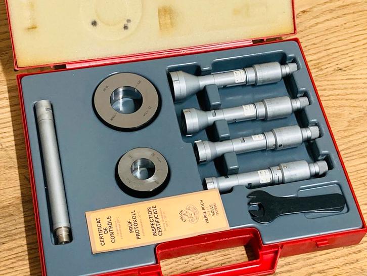 Set driepuntsbinnenmicrometers Etalon 20-40x0.005 mm, Doe-het-zelf en Verbouw, Draaibanken, Zo goed als nieuw, Ophalen of Verzenden