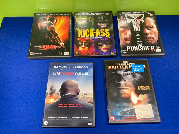 Thriller & Actie DVD Bundel - 5 Films, Cd's en Dvd's, Dvd's | Overige Dvd's, Gebruikt, Boxset, Vanaf 16 jaar, Ophalen of Verzenden