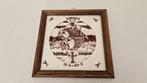 horoscoop tegel vissen in oude lijst, Antiek en Kunst, Ophalen of Verzenden