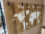 Super mooie map of the world wanddecoratie!, Huis en Inrichting, Ophalen, Zo goed als nieuw