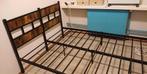 120 x 190 gerookt eiken bedframe, Ophalen, 190 cm of minder, Zo goed als nieuw, Twijfelaar