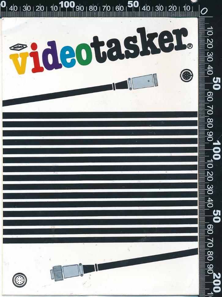 Sticker: Videotasker, Verzamelen, Stickers, Zo goed als nieuw, Bedrijf of Vereniging, Ophalen of Verzenden
