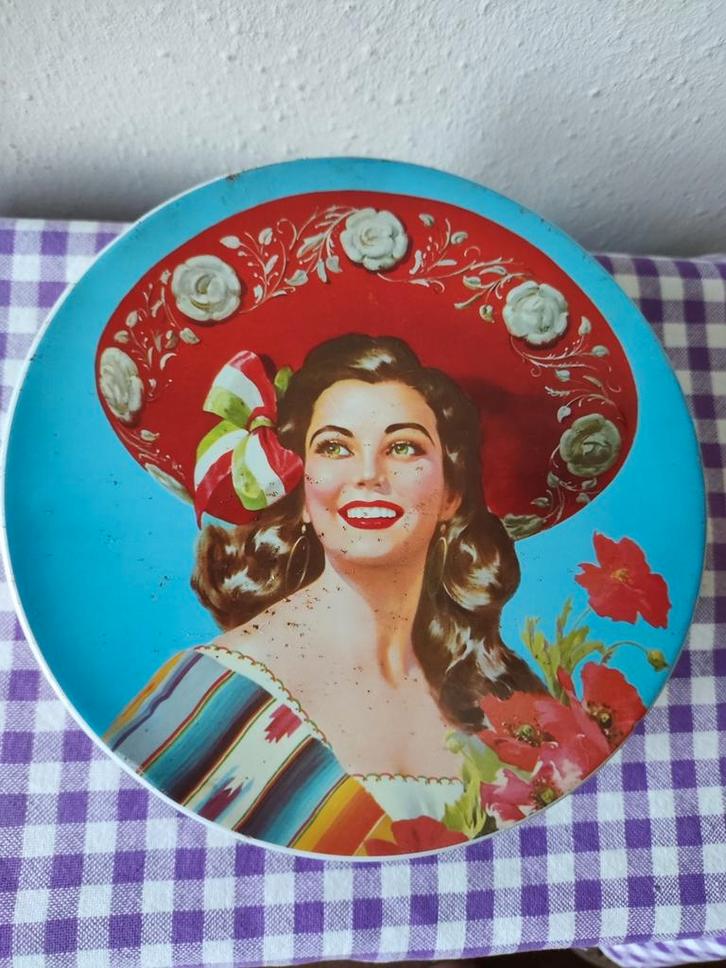 Mooi vintage blik van 'Kitsch Kitchen', Verzamelen, Blikken, Zo goed als nieuw, Overige, Verzenden