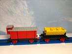 Lego trein wagons uit set 725 vintage jaren 70, Kinderen en Baby's, Speelgoed | Duplo en Lego, Verzenden, Gebruikt, Complete set