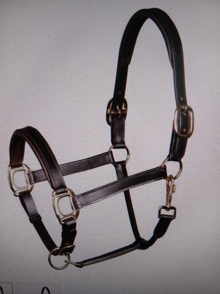 2 leren halsters zwart maat full, Dieren en Toebehoren, Paarden en Pony's | Hoofdstellen en Tuigage, Zo goed als nieuw, Overige soorten