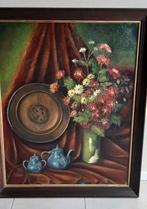 Oud schilderij bloemboeket gesigneerd, Antiek en Kunst, Kunst | Schilderijen | Klassiek, Ophalen of Verzenden
