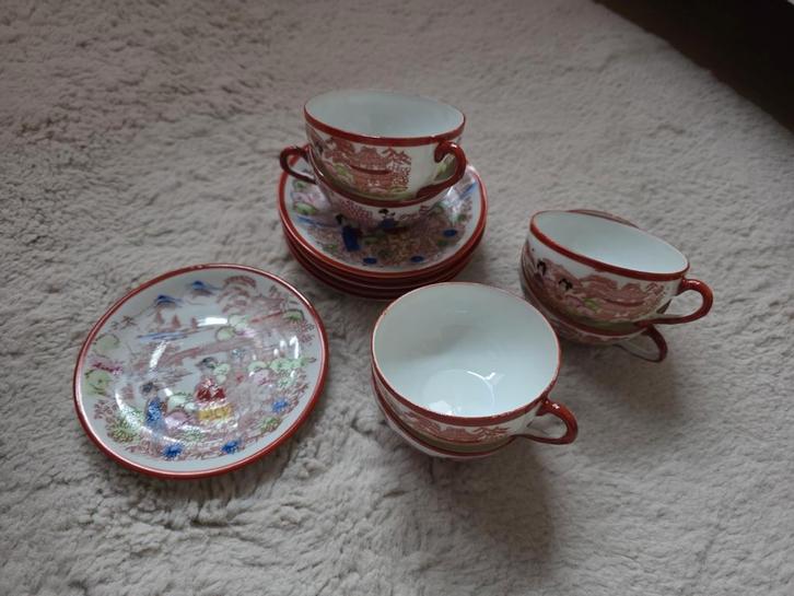 Vintage Japanse Kopjes en Schotels, Huis en Inrichting, Keuken | Servies, Gebruikt, Kop(pen) en/of Schotel(s), Overige stijlen