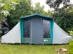 Prachtige 4 persoons katoenen bungalow tent met luifel, Caravans en Kamperen, Ophalen, Zo goed als nieuw, Tot en met 5
