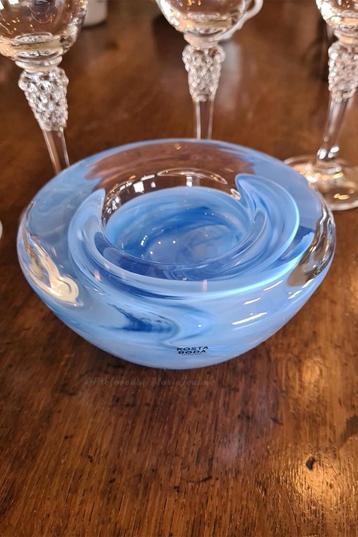 Kosta Boda Atoll waxinelichthouder prachtig licht blauw. beschikbaar voor biedingen