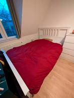 Gratis Ikea HEMNES bed 140x200 incl lattenbodem, Ophalen, Gebruikt, Wit, Tweepersoons