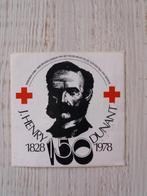 sticker J HENRY DUNANT grondlegger van het rode kruis, Ophalen of Verzenden, Zo goed als nieuw, Bedrijf of Vereniging
