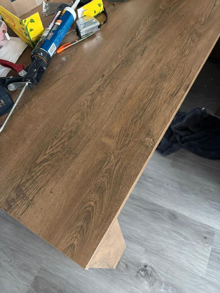 JYSK VEDDE eettafel 160x90 donker eiken, Huis en Inrichting, Tafels | Eettafels, Gebruikt, 50 tot 100 cm, 150 tot 200 cm, Vijf personen of meer