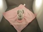 forever baby llc olifant doekje roze en grijs olifant hoofd, Kinderen en Baby's, Speelgoed | Knuffels en Pluche, Ophalen of Verzenden