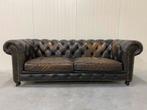 Stoere Chesterfield bank vintage zwart GRATIS BEZORGD, Huis en Inrichting, Banken | Bankstellen, Ophalen of Verzenden, Zo goed als nieuw