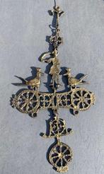 Vintage Byzantijns muur koperen kruis met aartsengel Michaël, Ophalen of Verzenden