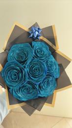 Blauwe Glitter Rozen Boeket, Overige soorten, In pot, Minder dan 100 cm, Bloeiende kamerplant