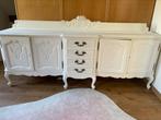 Brocante krijtverf wit queen ann kast, Ophalen, Queen ann, Zo goed als nieuw, 200 cm of meer