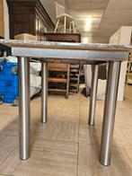 Tuintafel graniet, Ophalen, Zo goed als nieuw, Rechthoekig, Rvs