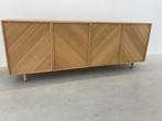 Licht eiken lage buffet kast / dressoir Habitat Design, Ophalen, 150 tot 200 cm, Eikenhout, Zo goed als nieuw
