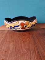 Vintage schaal gouds plateel, Ophalen of Verzenden