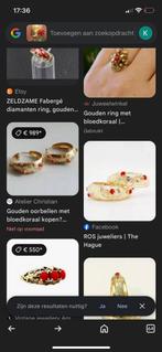 Bloed koraal wokkels, Ophalen of Verzenden, Nieuw, Rood, Goud