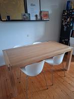 Licht houten eettafel, Huis en Inrichting, Tafels | Eettafels, Ophalen, Eikenhout, 50 tot 100 cm, Zo goed als nieuw