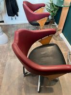 Stijlvolle Kappersstoel 2 st Perfect voor Salon!, Huis en Inrichting, Stoelen, Ophalen, Gebruikt, Overige kleuren, Leer