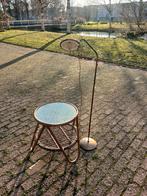 vintage rotan tafel, 45 tot 60 cm, Minder dan 55 cm, Rond, Ophalen of Verzenden