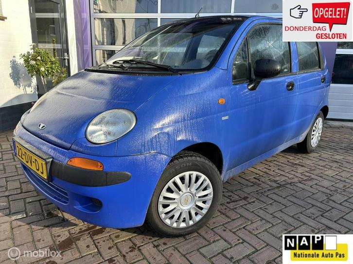 Daewoo Matiz 0.8i SE * APK 02-26 *, Auto's, Daewoo, Bedrijf, Te koop, Matiz, Alarm, Centrale vergrendeling, Elektrische ramen
