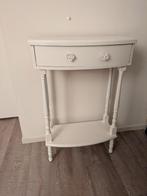 Prachtige houten sidetable, wit, Huis en Inrichting, Tafels | Sidetables, Ophalen, Gebruikt, 50 tot 100 cm, Eikenhout