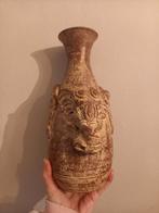 Vintage Aardewerk Vaas met Olifant Design, Ophalen, Gebruikt, Overige kleuren, 50 tot 75 cm