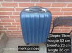 Tekoop blauwe koffer merk princes, Sieraden, Tassen en Uiterlijk, Koffers, Ophalen, Zo goed als nieuw, Hard kunststof