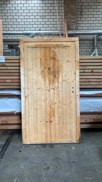 Vuren enkele dichte deur breedlinksdraaiend, 112 x 201 cm, beschikbaar voor biedingen