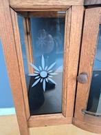 Vintage thee kastje, geslepen sterren, bol deurtje, dienblad, Antiek en Kunst, Ophalen