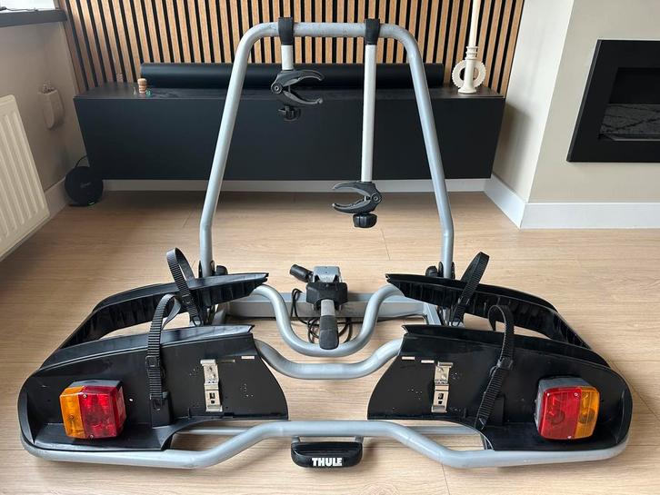 Thule EP 916 fietsendrager 60KG  Ebike elektrische fiets, Auto diversen, Fietsendragers, Gebruikt, Trekhaakdrager, 2 fietsen, Brede banden