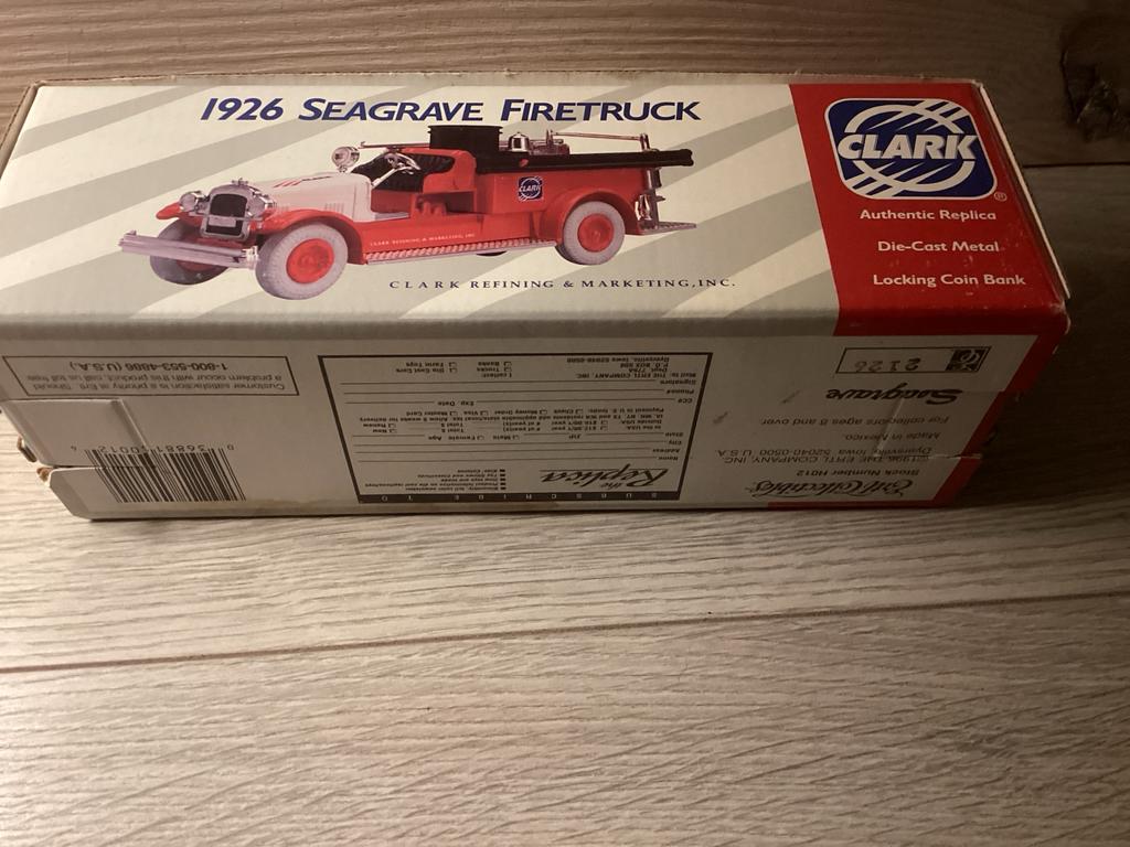 Ertl 1926 Seagrave Brandweerwagen Spaarpot, Hobby en Vrije tijd, Modelauto's | 1:43, Ophalen of Verzenden, Gebruikt, Auto