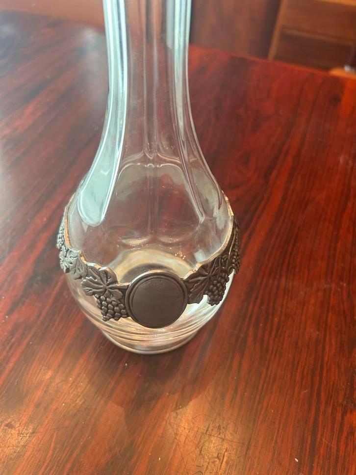 Kristallen karaf met zilveren details, Antiek en Kunst, Antiek | Glas en Kristal, Ophalen