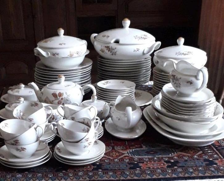 Vintage Uitgebreid 12-persoons Bavaria servies, Antiek en Kunst, Antiek | Servies compleet, Ophalen