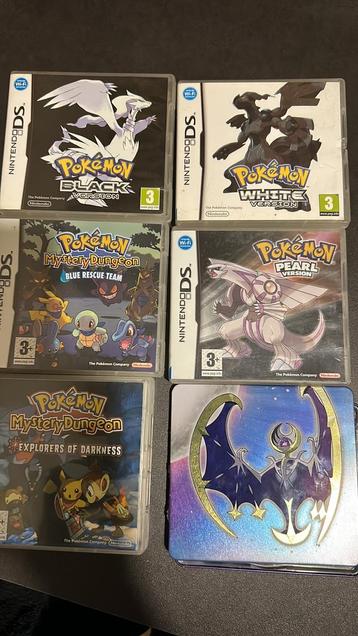 6 pokemon games orgineel voor ds + demo cds beschikbaar voor biedingen