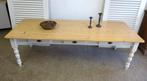 Prachtige grote witte landelijke eettafel 250  cm, Ophalen, Onbekend, 200 cm of meer, 50 tot 100 cm