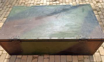 Mooie houten militaire kamer kist, 80 x 45 x 23 cm beschikbaar voor biedingen