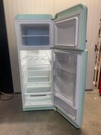 Prachtige pastel groen smeg koelvriescombinatie, 200 liter of meer, Met aparte vriezer, Zo goed als nieuw, 45 tot 60 cm