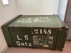 Oude groene legerkist, Huis en Inrichting, Woonaccessoires | Kisten, Ophalen, Gebruikt, 100 tot 150 cm, 50 tot 75 cm