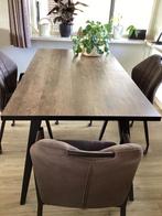 Uitschuifbare eettafel, Ophalen of Verzenden, Zo goed als nieuw, 4 tot 6 stoelen