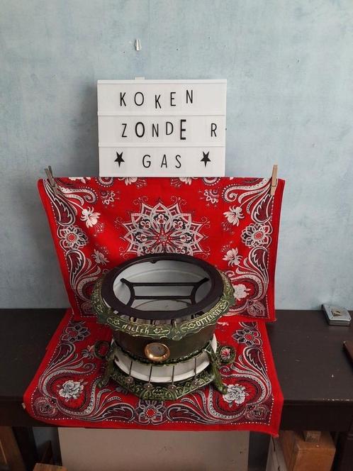 😋 koken zonder GAS  4 pits orgn. HALLER👍, Antiek en Kunst, Antiek | Emaille, Ophalen of Verzenden