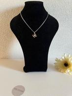 Q259/Zilveren degelijke LOVE jasseron ketting, Sieraden, Tassen en Uiterlijk, Kettingen, Gebruikt, Verzenden, X, Zilver